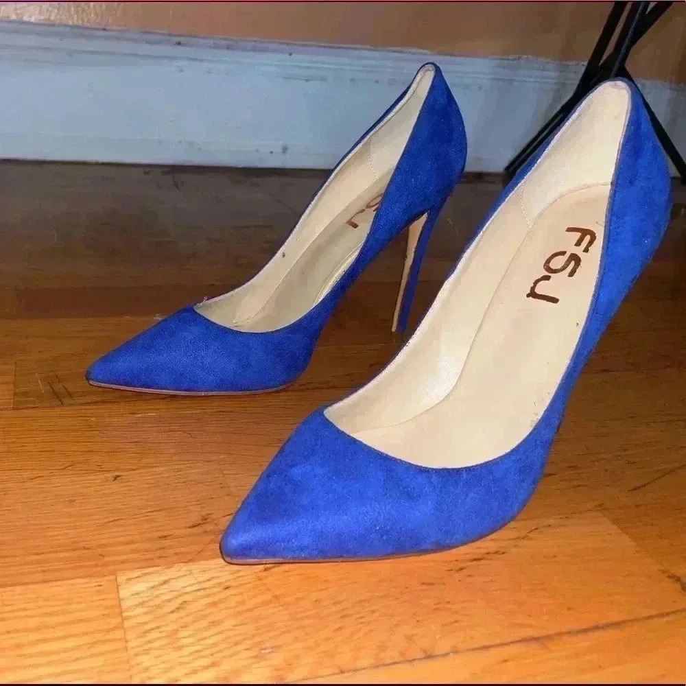 Blue Suede Heels